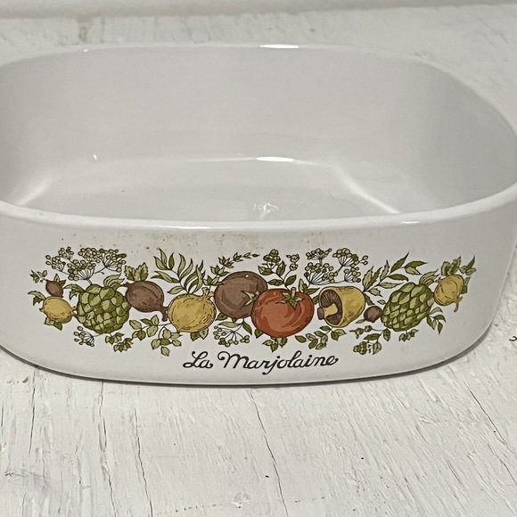 Vintage 2 quart Corning Ware Spice of Life La Marjolaine A-2-B with lid P-9-C-1 - Picture 8 of 11
